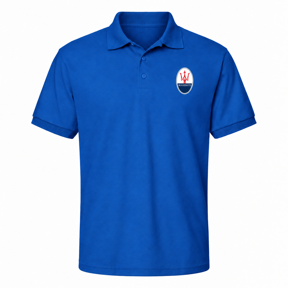 Men's Maserati Dry Blend Polo — Royal Blue — clean front main