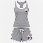 Women's Maserati tanktop and shorts set Grey front