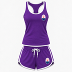 Women's Maserati tanktop and shorts set Purple front