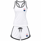 Women's Maserati tanktop and shorts set White front