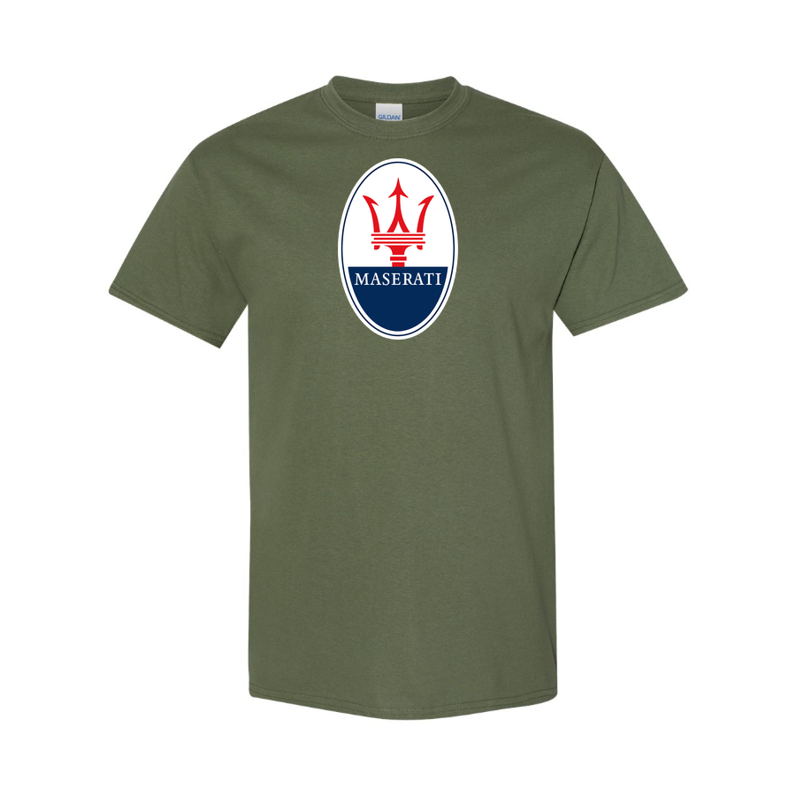 Youth Kids Maserati Car Cotton T-Shirt | Color: Army Green | Main