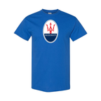 Youth Kids Maserati Car Cotton T-Shirt | Color: Blue | Main
