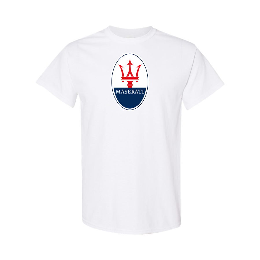 Youth Kids Maserati Car Cotton T-Shirt | Color: White | Main