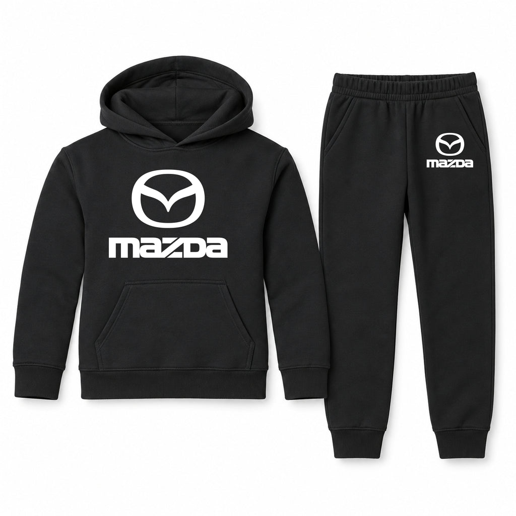 Mazda youth hoodie jogger set, Black, Youth Large ages 10–12