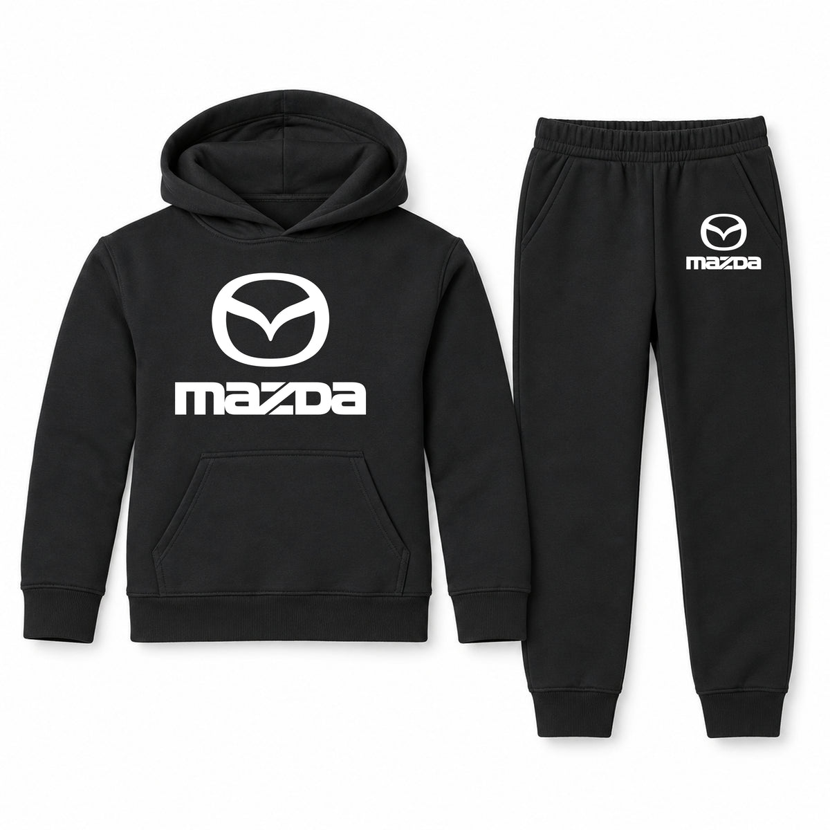 Mazda youth hoodie jogger set, Black, Youth Large ages 10–12