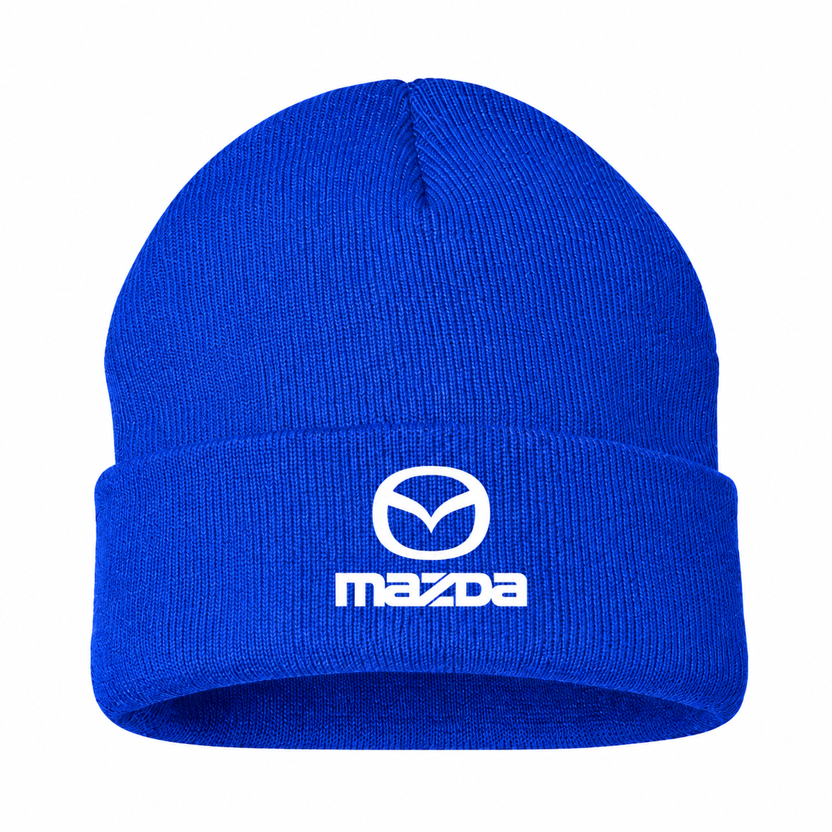 Men's Mazda Beanie Hat — Blue — clean front main