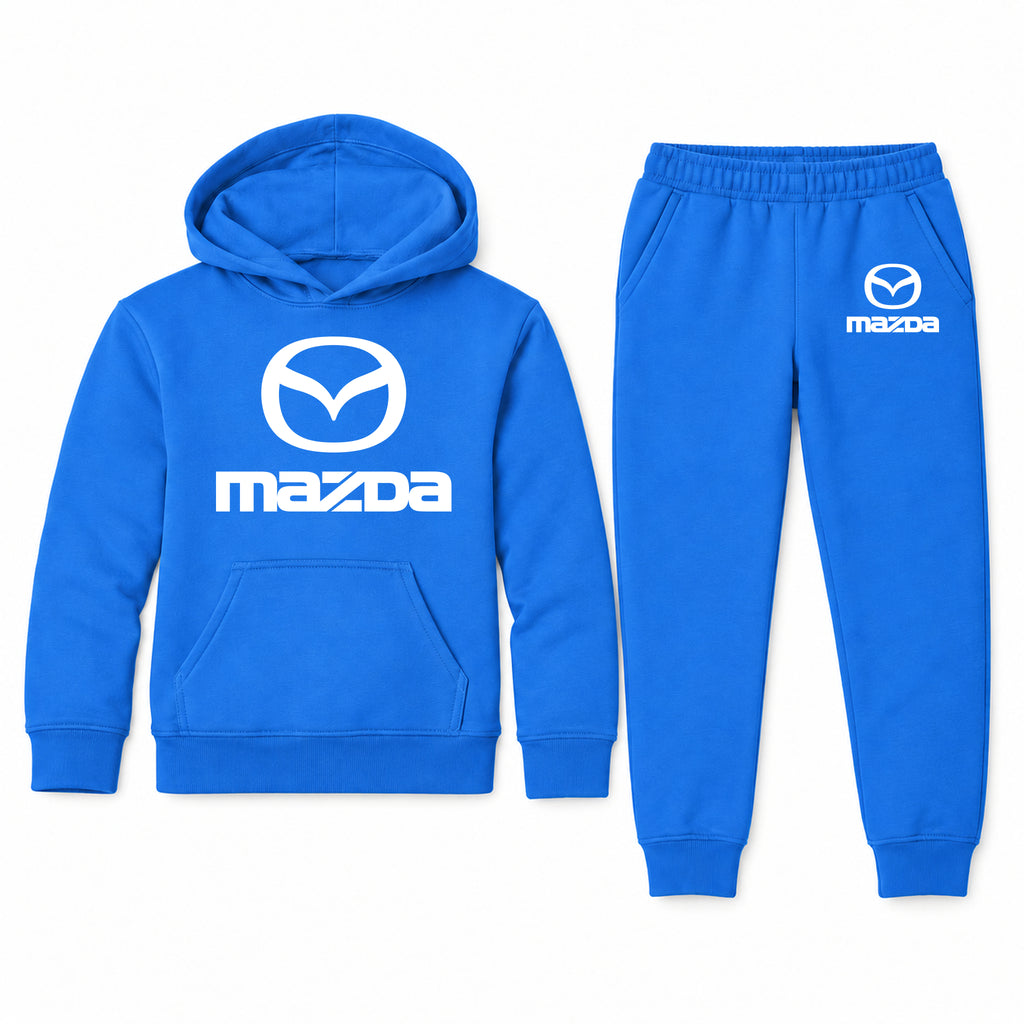 Mazda youth hoodie jogger set, Blue, Youth Large ages 10–12