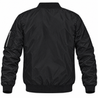 Mazda black bomber jacket back product view | color: black |