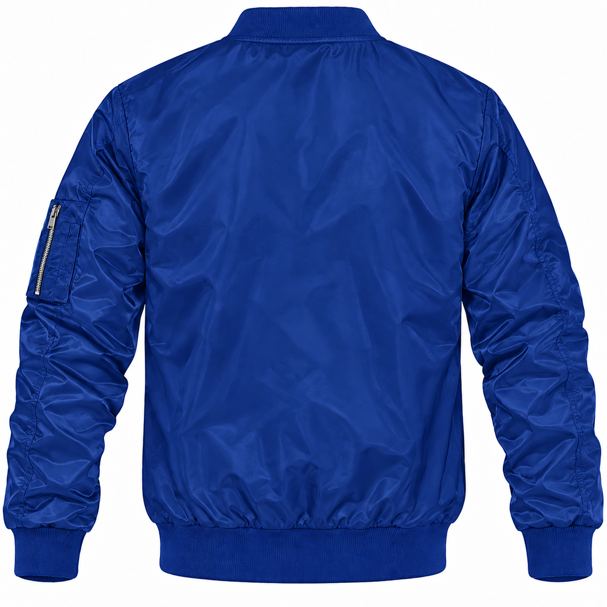 Mazda blue bomber jacket back product view | color: blue |