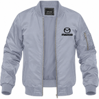 Mazda grey bomber jacket front product photo | color: grey |
