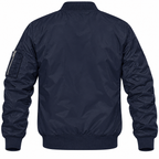 Mazda navy bomber jacket back product view | color: navy |
