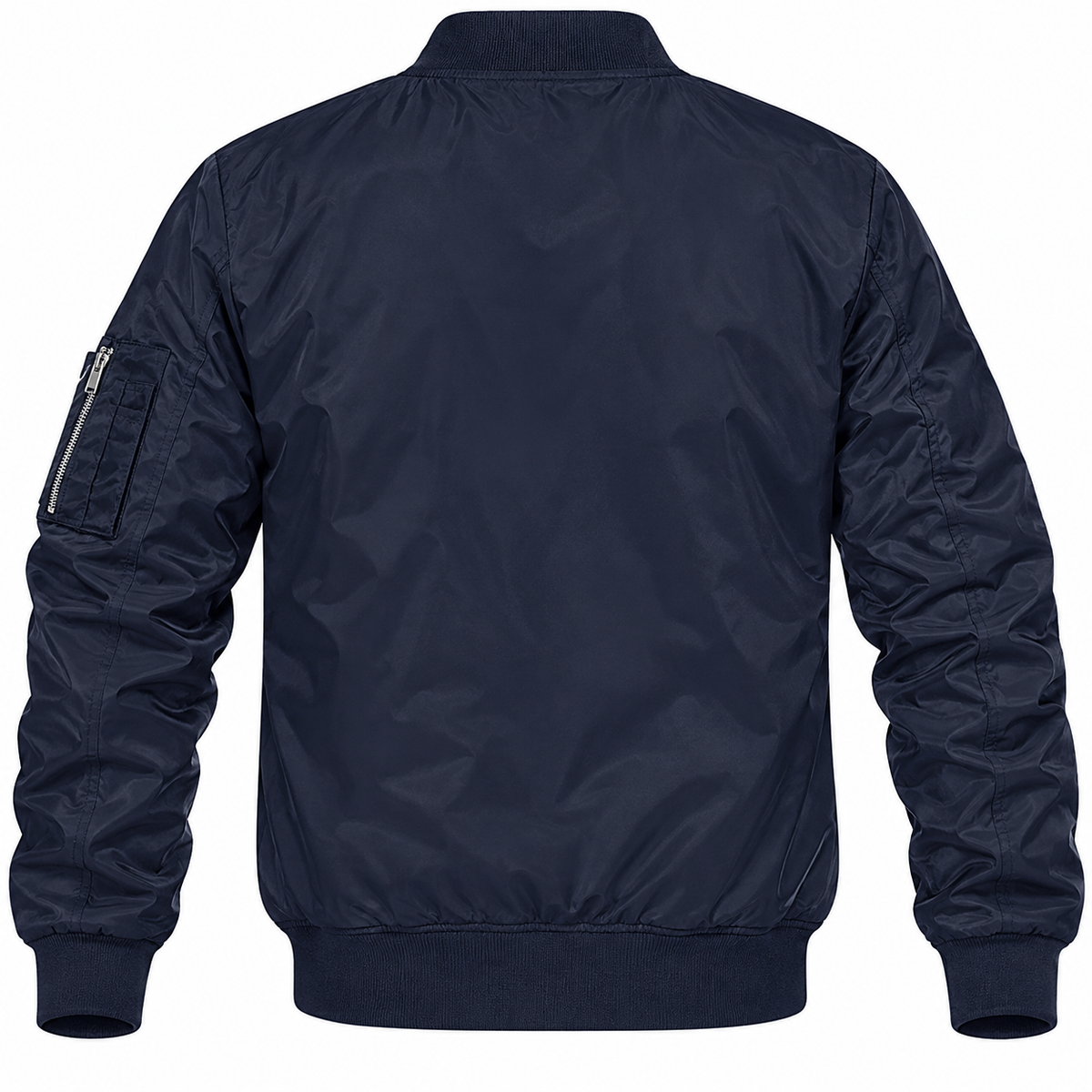 Mazda navy bomber jacket back product view | color: navy |