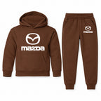 Mazda youth hoodie jogger set, Brown, Youth Large ages 10–12
