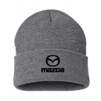 Men's Mazda Beanie Hat — Gray — clean front main