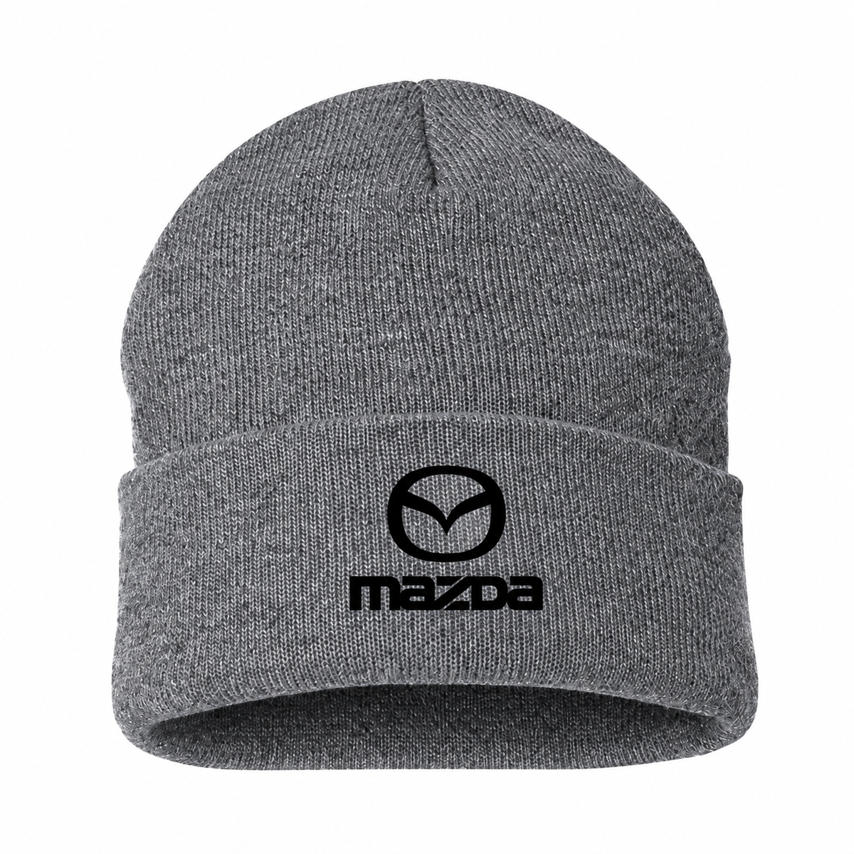 Men's Mazda Beanie Hat — Gray — clean front main