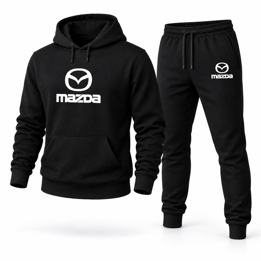 Mazda hoodie joggers set | Color: Black | Image 2