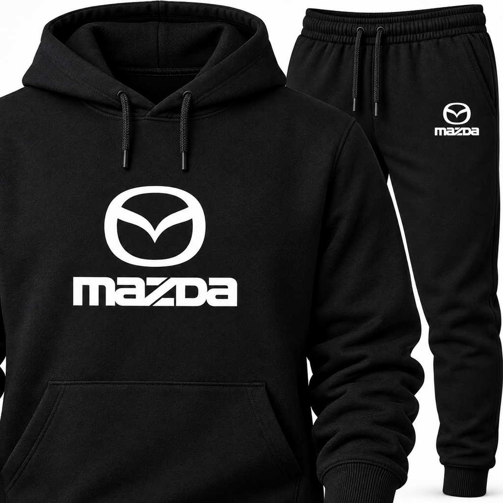 Mazda hoodie joggers set | Color: Black | Image 3