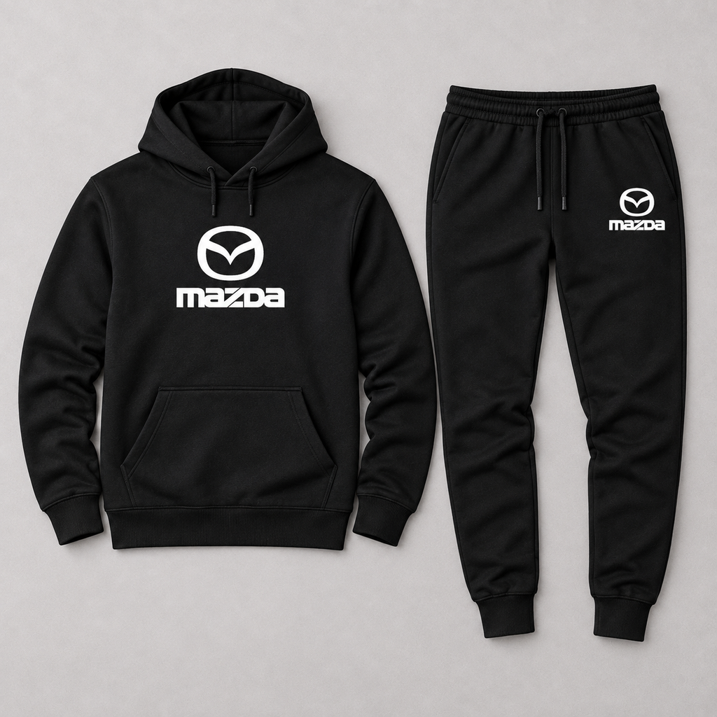 Mazda hoodie joggers set | Color: Black | Image 4