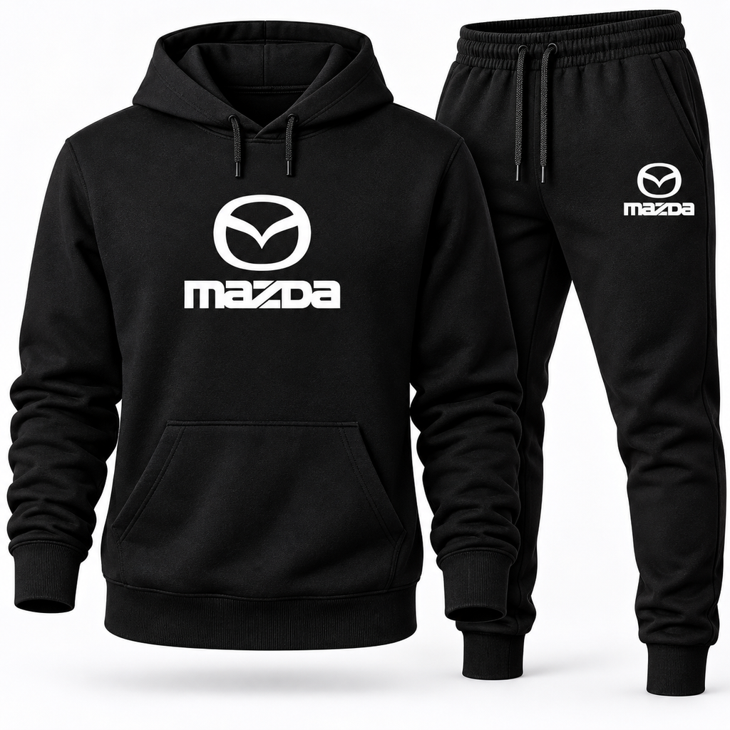 Mazda hoodie joggers set | Color: Black | Image 5