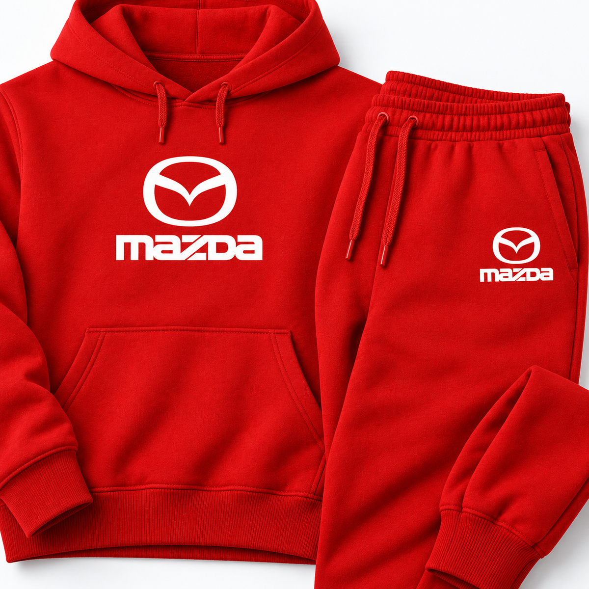 Mazda hoodie joggers set | Color: Red | Image 5