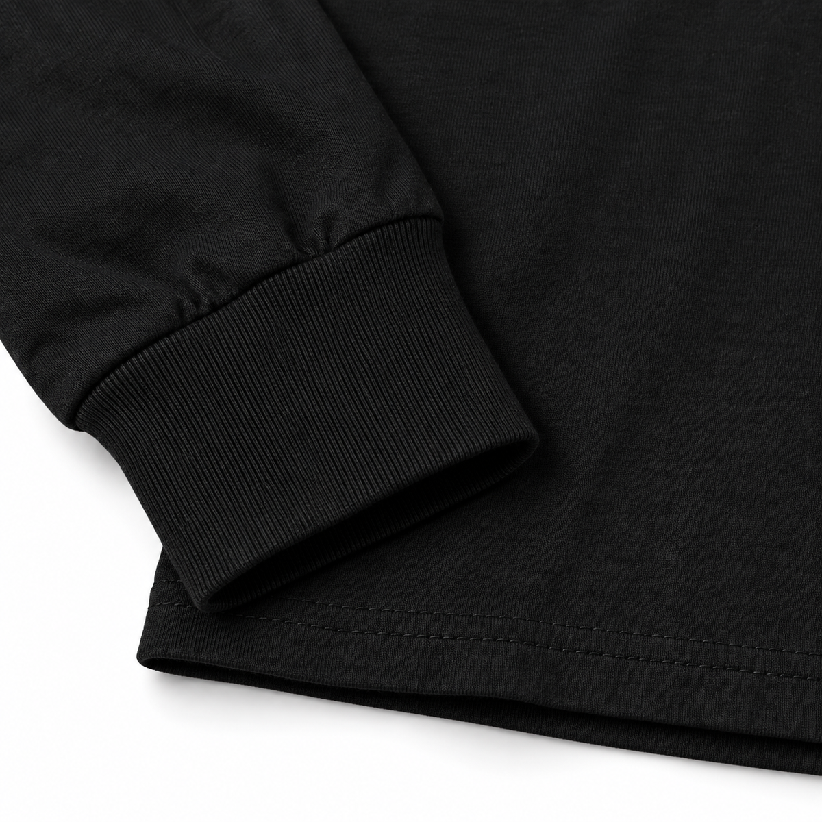 Mazda cotton long sleeve Cuff-detail | Color: Black |