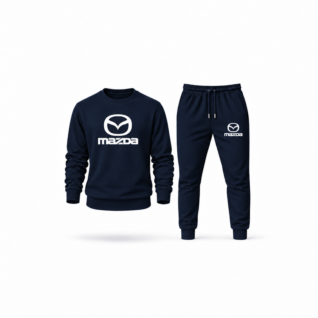 Men's Mazda Sweatshirt Joggers Set | Color: Navy | Main