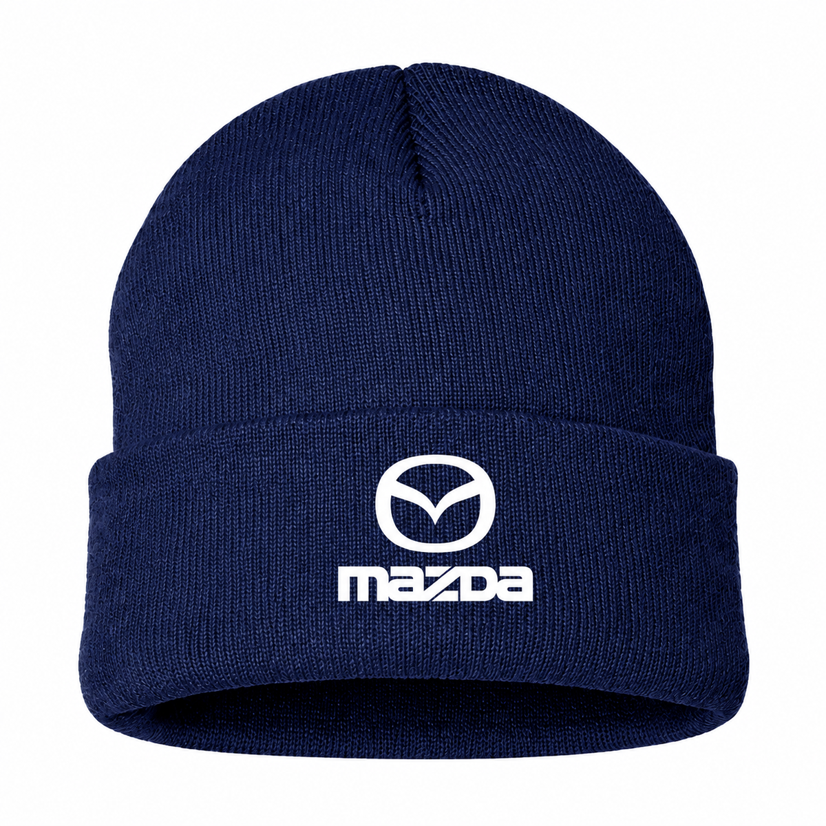 Men's Mazda Beanie Hat — Navy — clean front main
