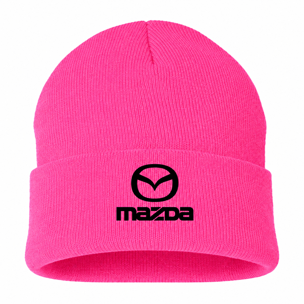 Men's Mazda Beanie Hat — Pink — clean front main