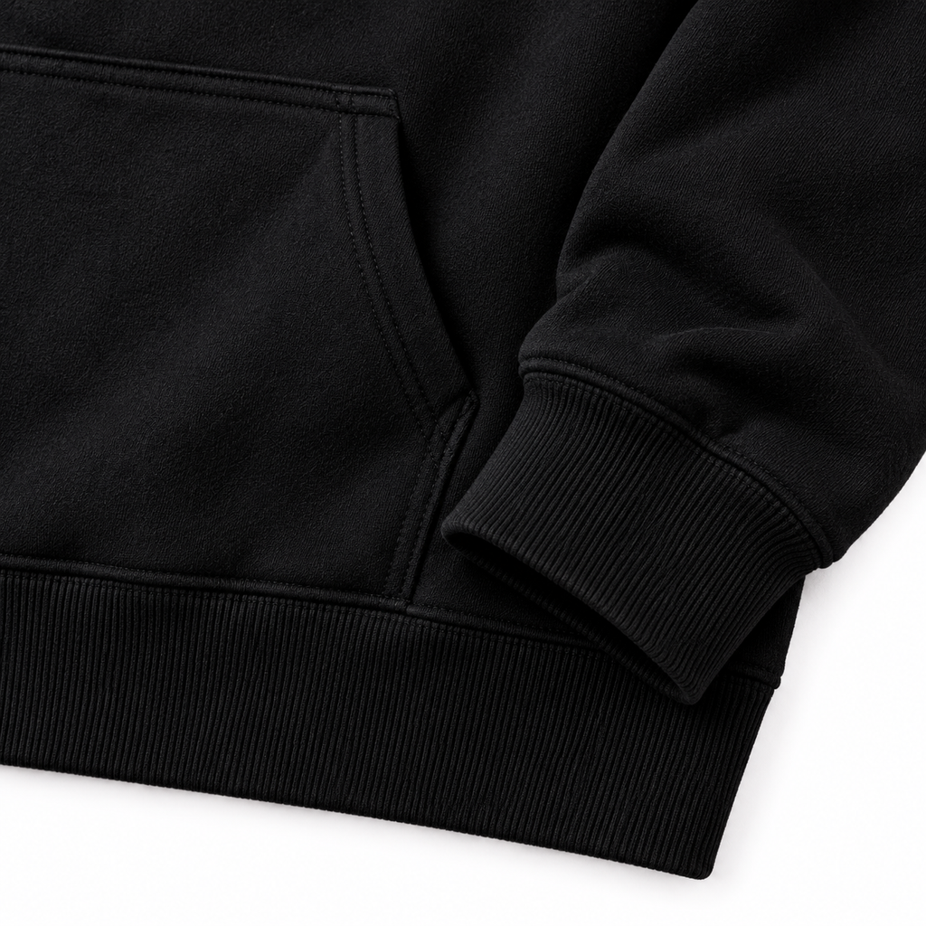Mazda pullover hoodie Cuff-detail | Color: Black |