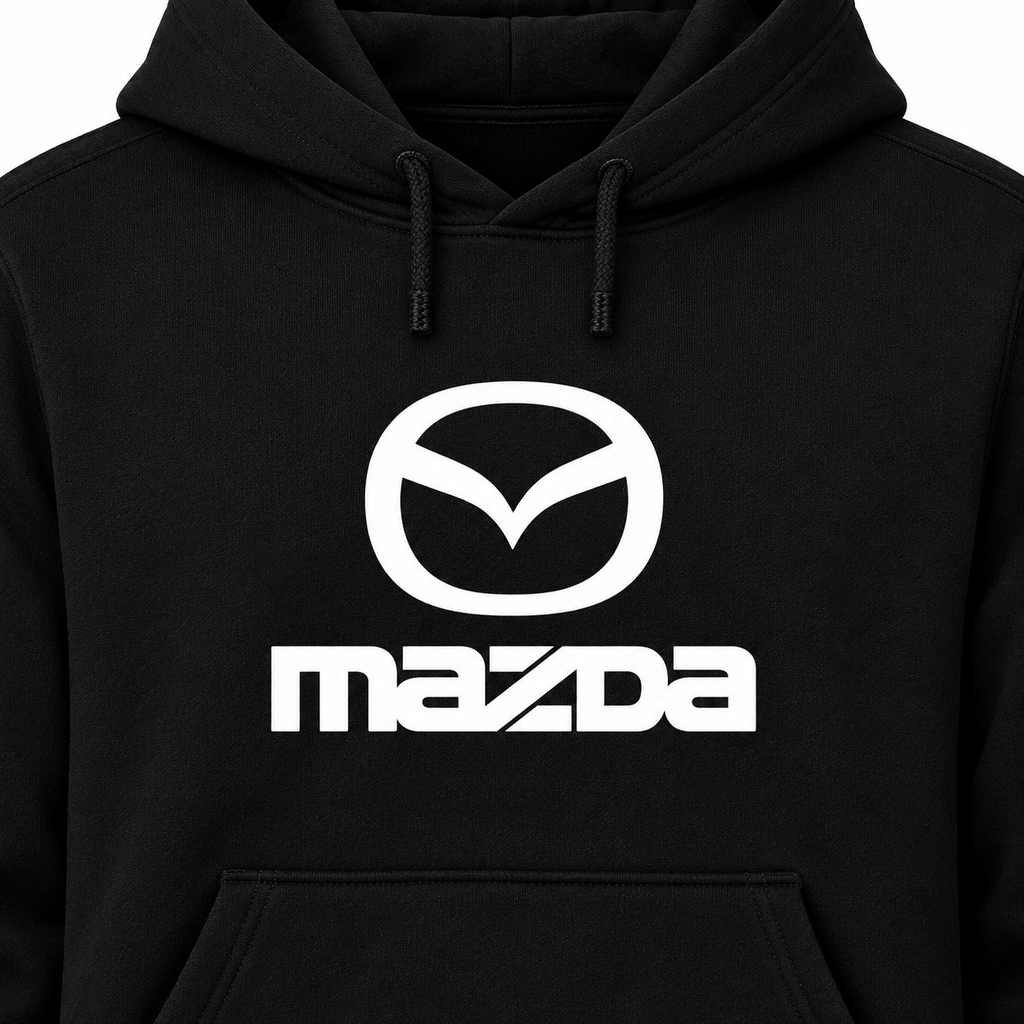 Mazda pullover hoodie Print-detail | Color: Black |