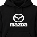 Mazda pullover hoodie Print-detail | Color: Black |