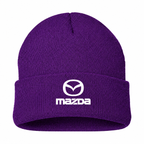 Men's Mazda Beanie Hat — Purple — clean front main