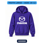 Mazda - Youth Large Hoodie (Ages 10–12) | Color: Purple