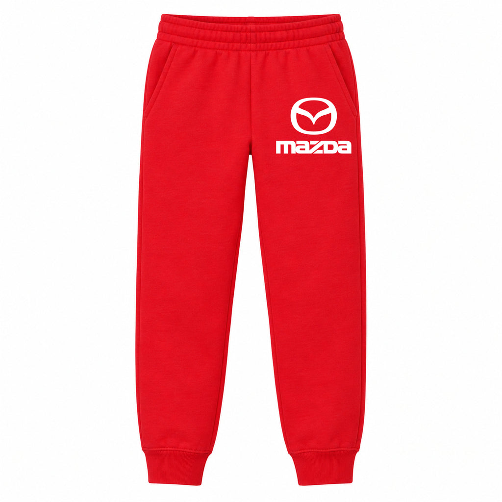 Mazda youth jogger sweatpants in Red, Youth Large ages 10–12