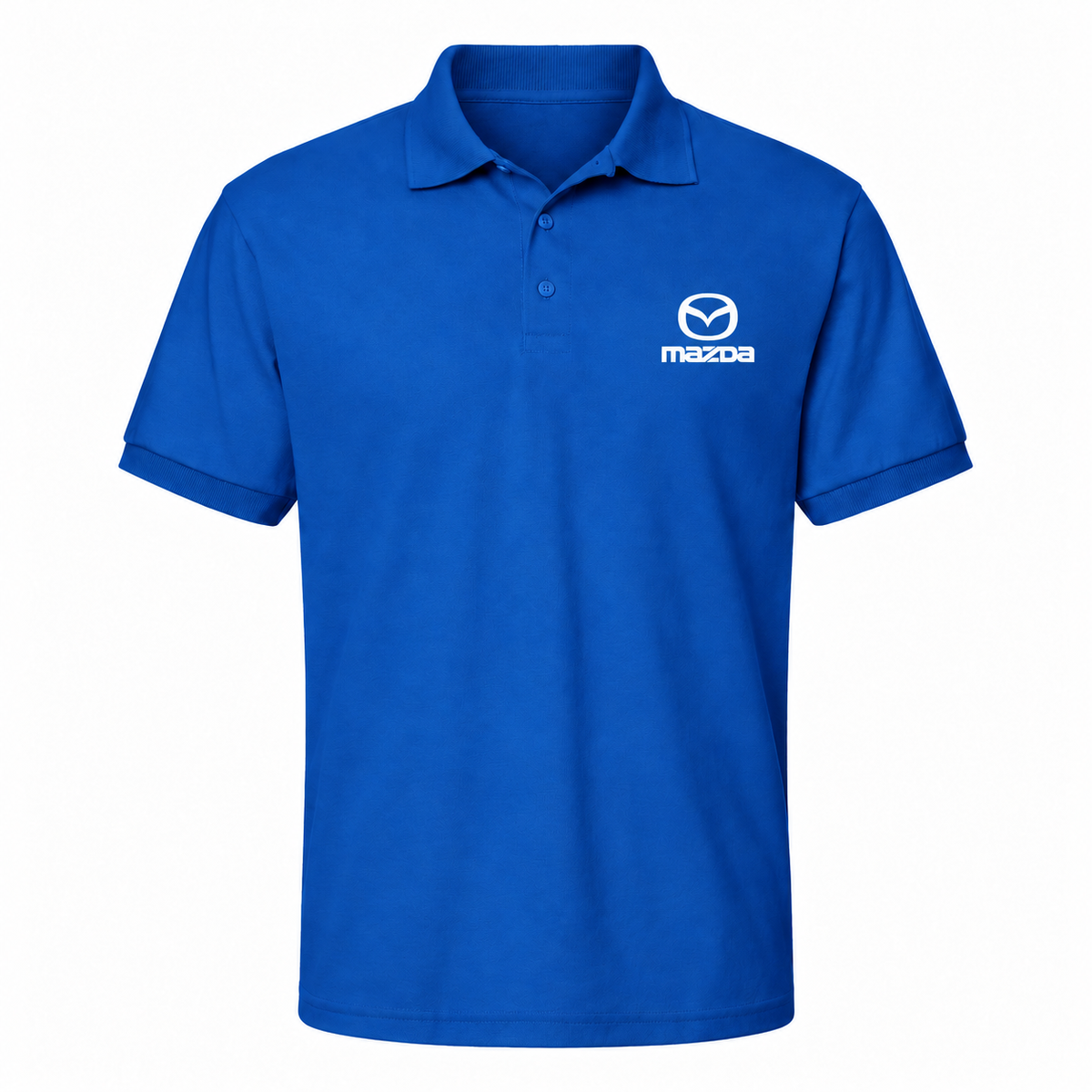 Men's Mazda Dry Blend Polo — Royal Blue — clean front main