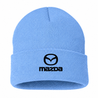 Men's Mazda Beanie Hat — Sky Blue — clean front main