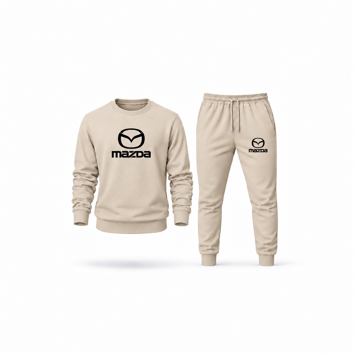 Men's Mazda Sweatshirt Joggers Set | Color: Tan | Main