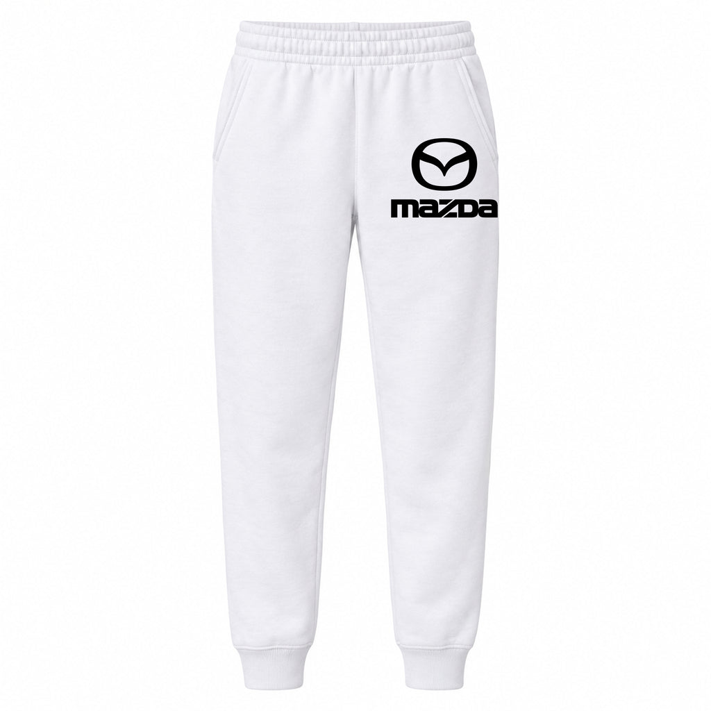 Mazda youth jogger sweatpants in White, Youth Large ages 10–12
