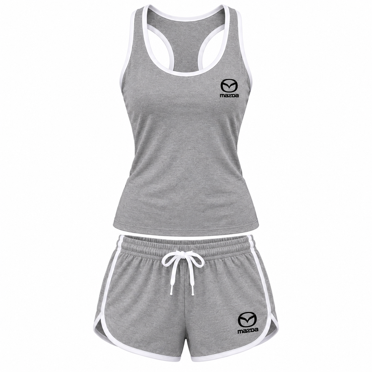 Women's Mazda tanktop and shorts set Grey front