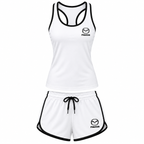 Women's Mazda tanktop and shorts set White front