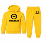 Mazda youth hoodie jogger set, Yellow, Youth Large ages 10–12