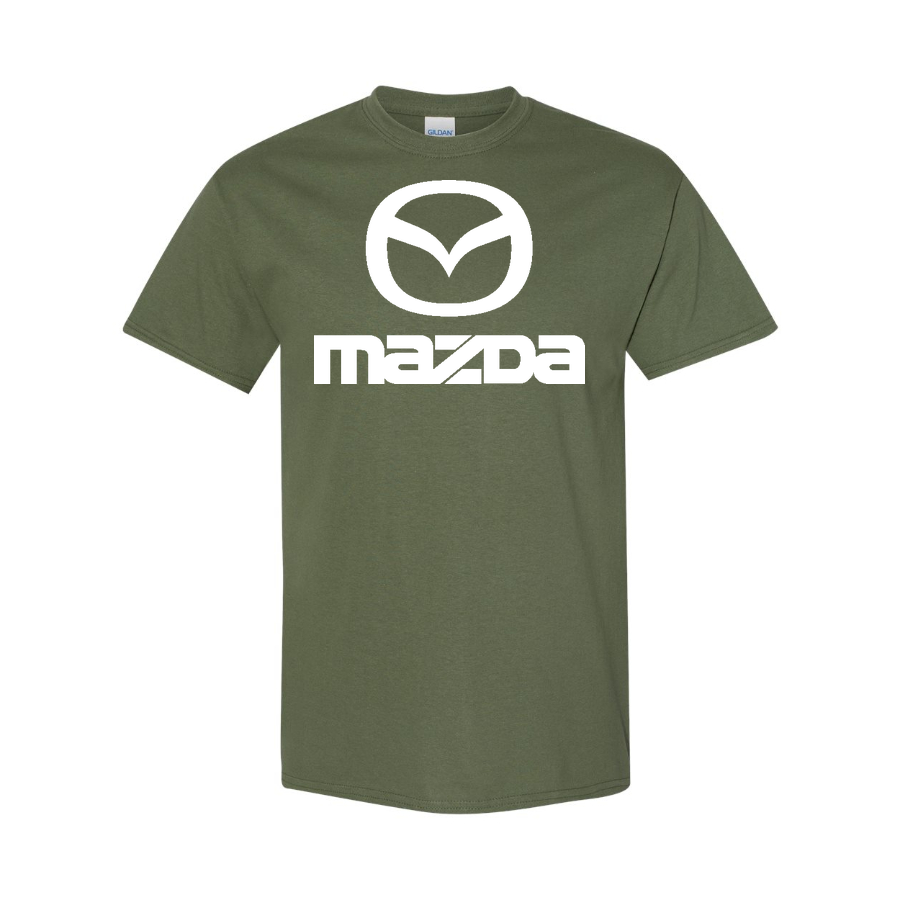 Youth Kids Mazda Car Cotton T-Shirt | Color: Army Green | Main
