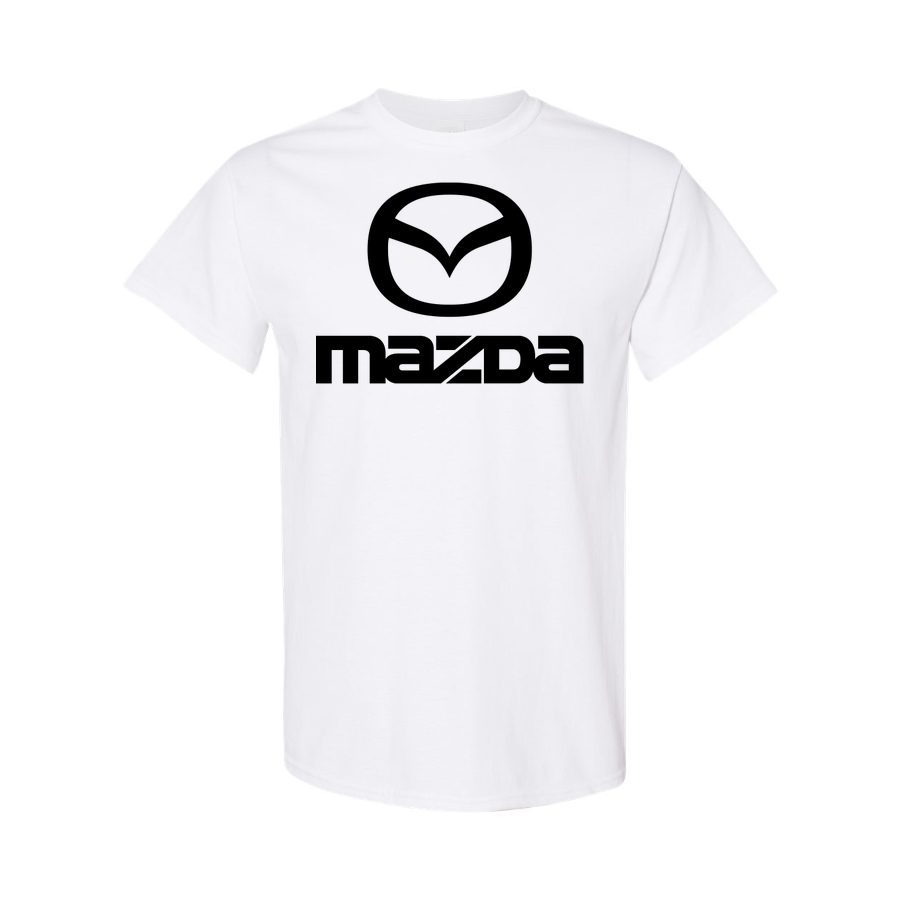 Youth Kids Mazda Car Cotton T-Shirt | Color: White | Main