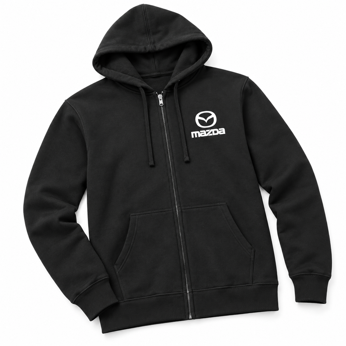 Mazda zipper hoodie Angle | Color: Black |