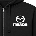Mazda zipper hoodie Print-detail | Color: Black |
