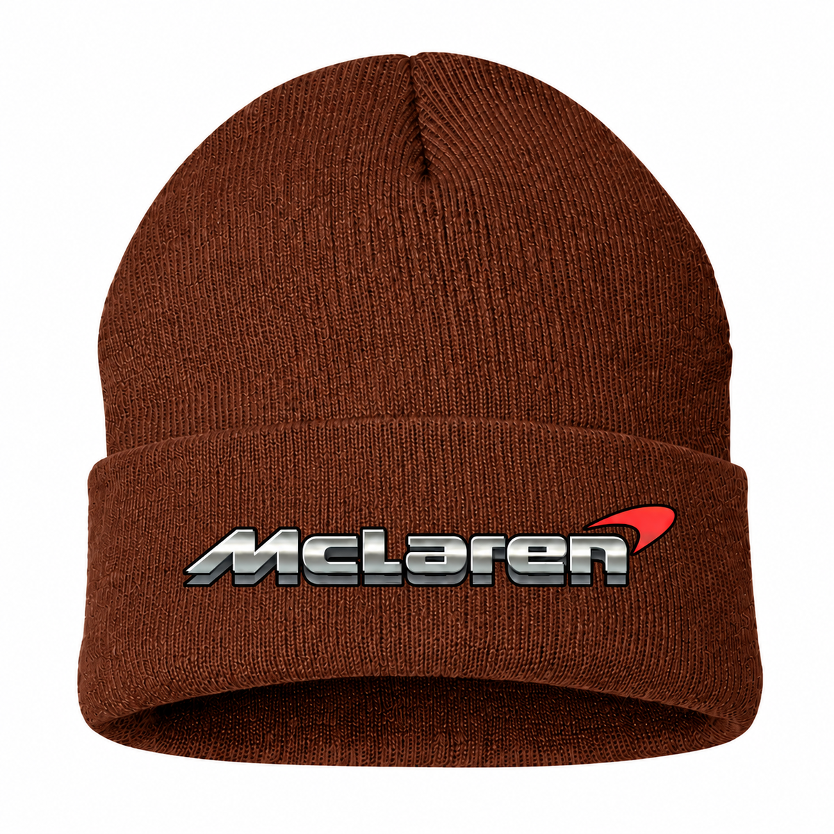 Men's McLaren Beanie Hat — Brown — clean front main