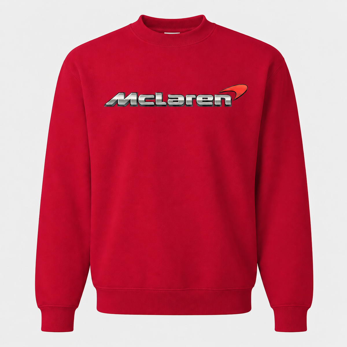 Men’s McLaren Car Crewneck Sweatshirt | Color: Red | Front