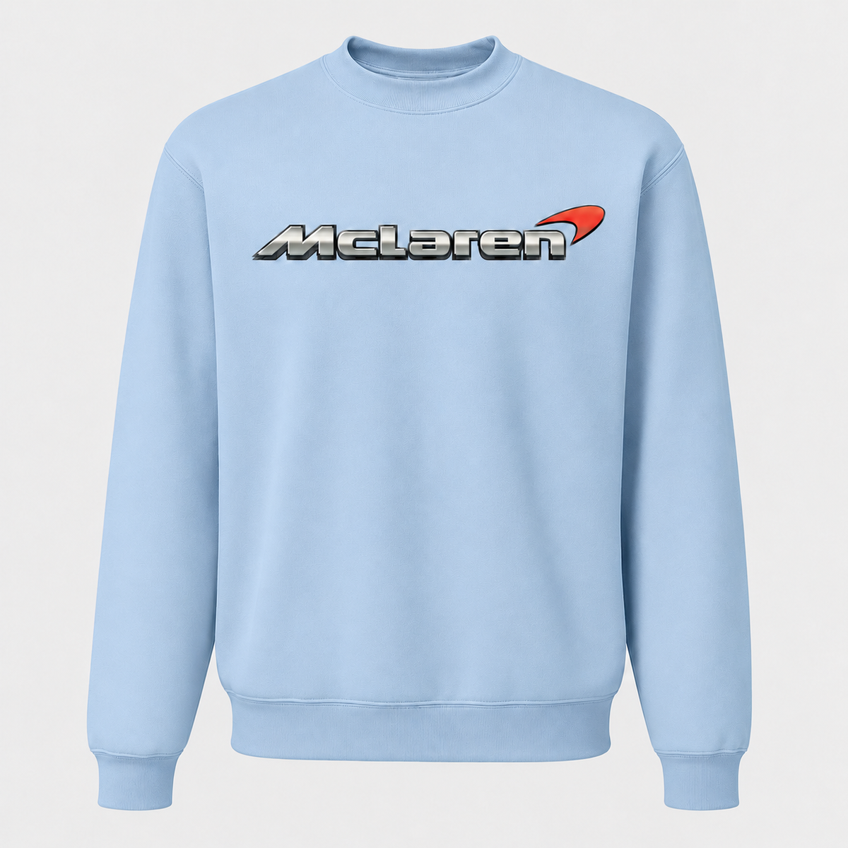 Men’s McLaren Car Crewneck Sweatshirt | Color: Sky Blue | Front