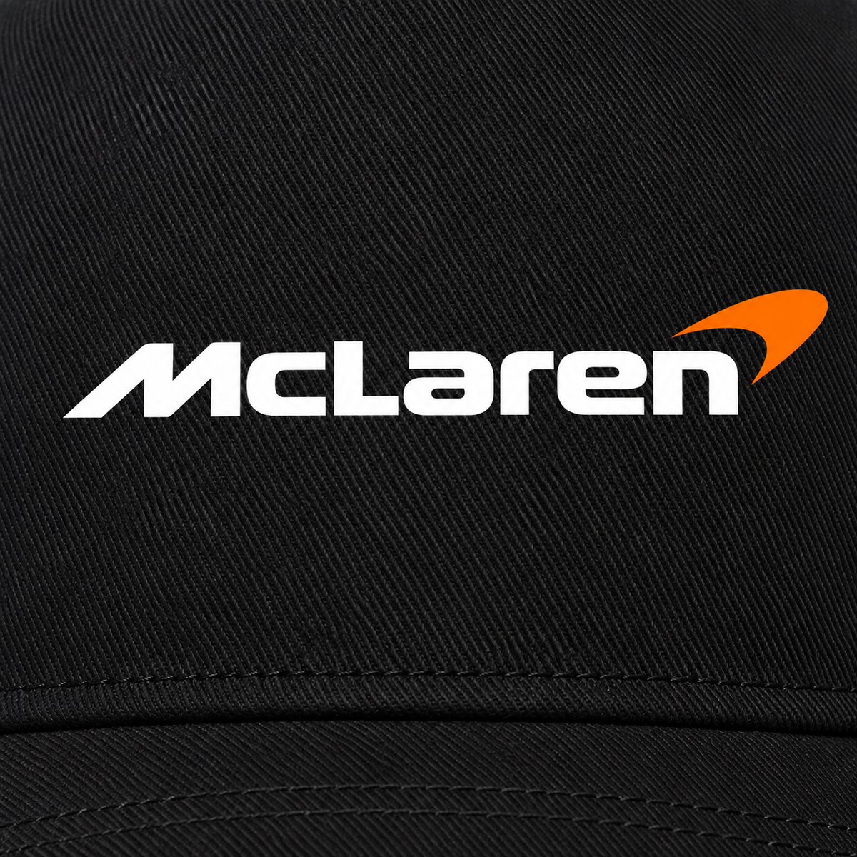McLaren Car Dad Baseball Cap Hat | Color: Black | Logo close-up