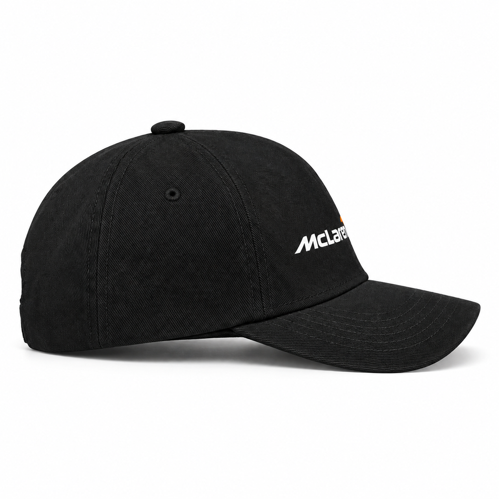 McLaren Car Dad Baseball Cap Hat | Color: Black | Side profile